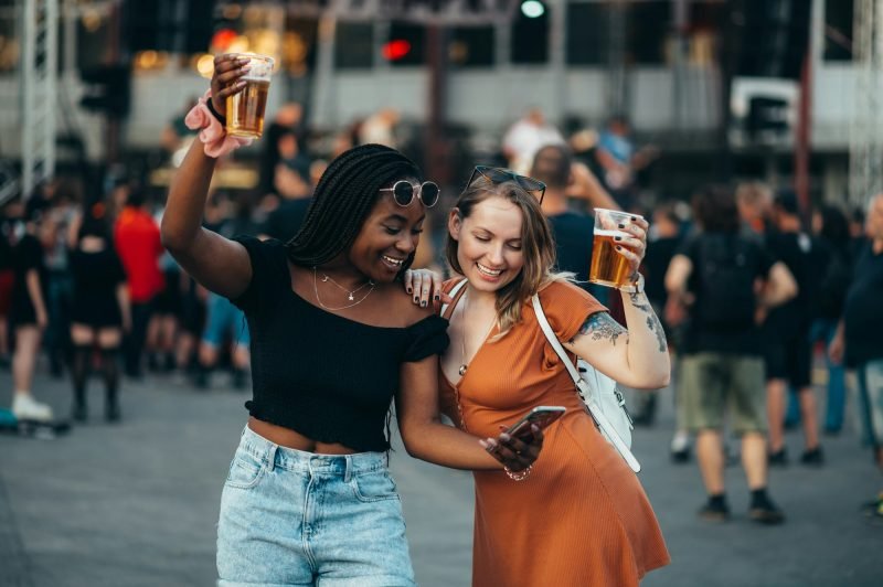 Friends at an event